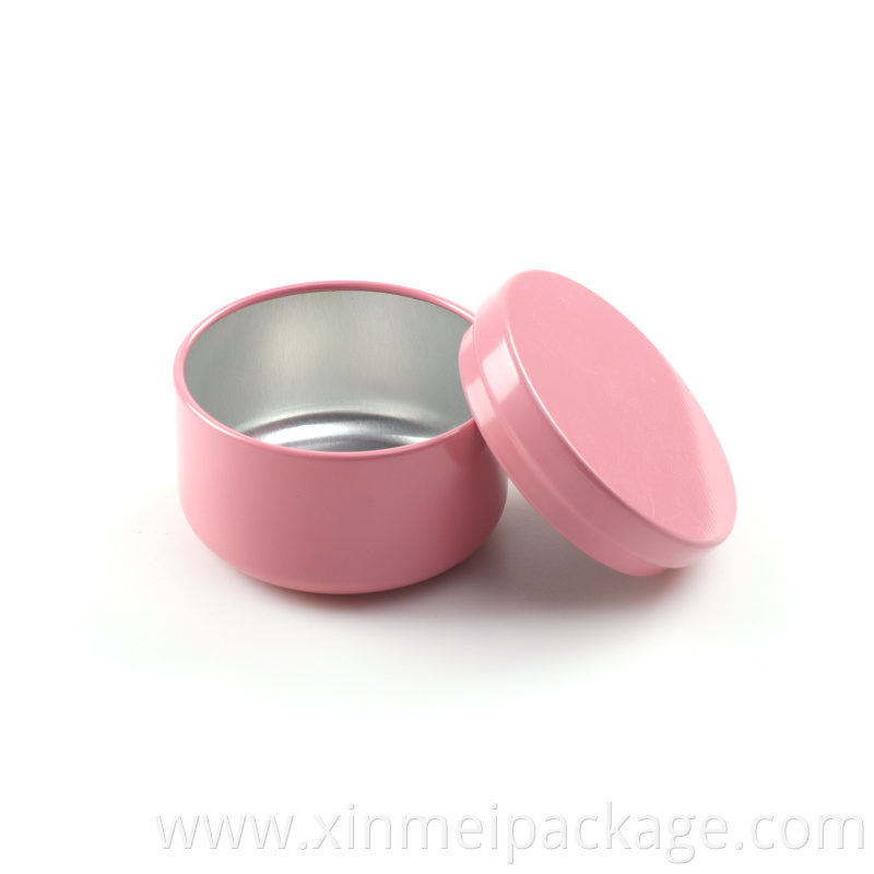 pink aluminum tin